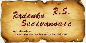 Radenko Sečivanović vizit kartica